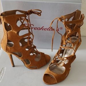 Breckelles Roma 51 Faux Suede Sandal heels